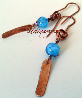 Orecchini onde - creazione di Aldinacrea